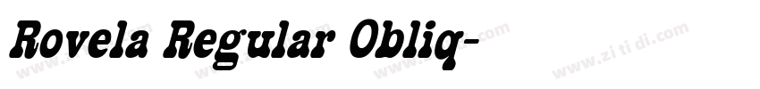 Rovela Regular Obliq字体转换